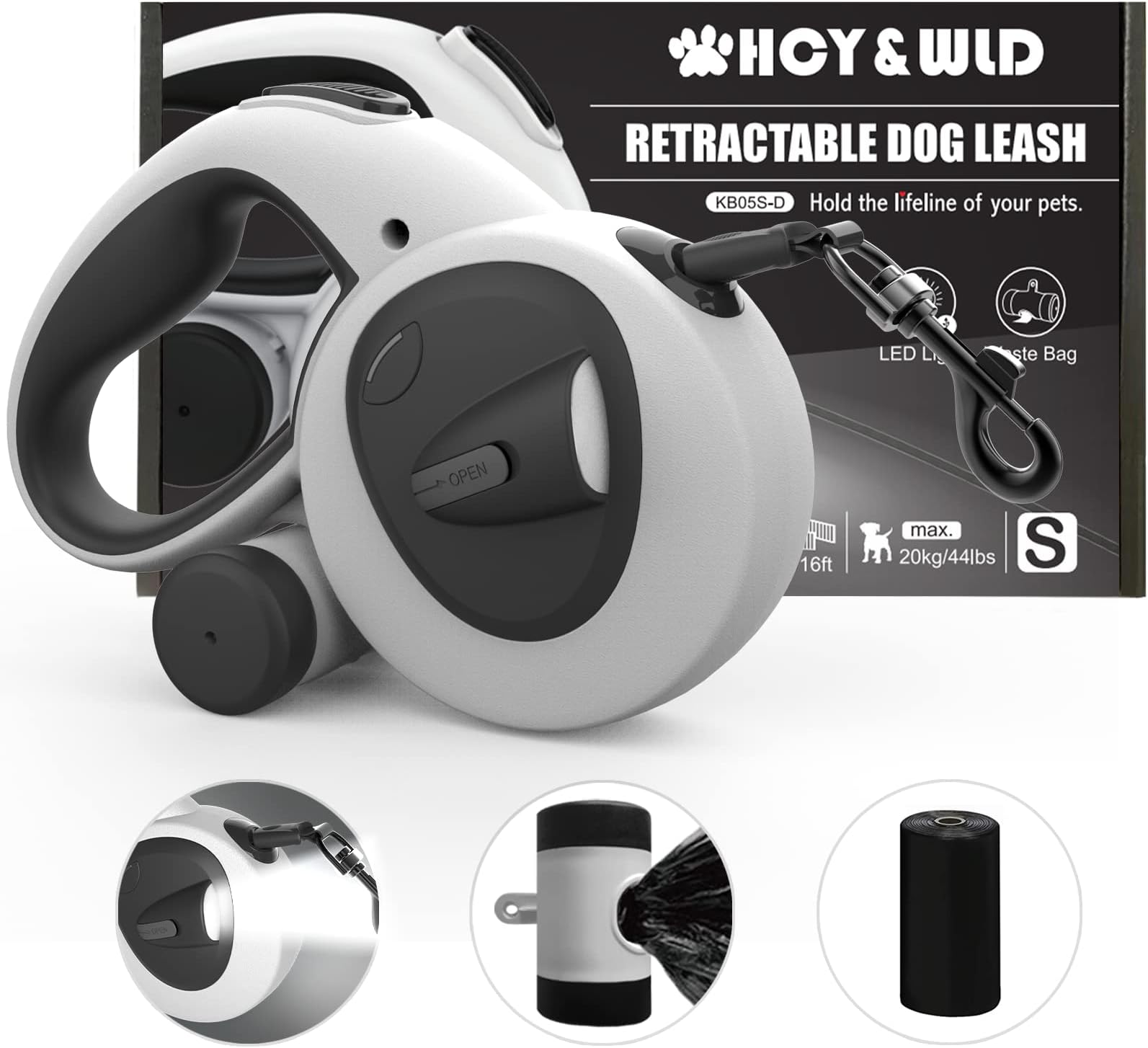 LED Retractable Dog Leash