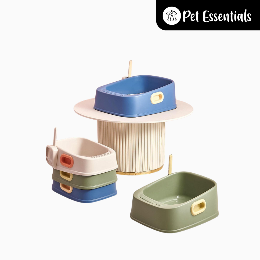 Cat Litter Tray & Scooper With Handle (cw333)