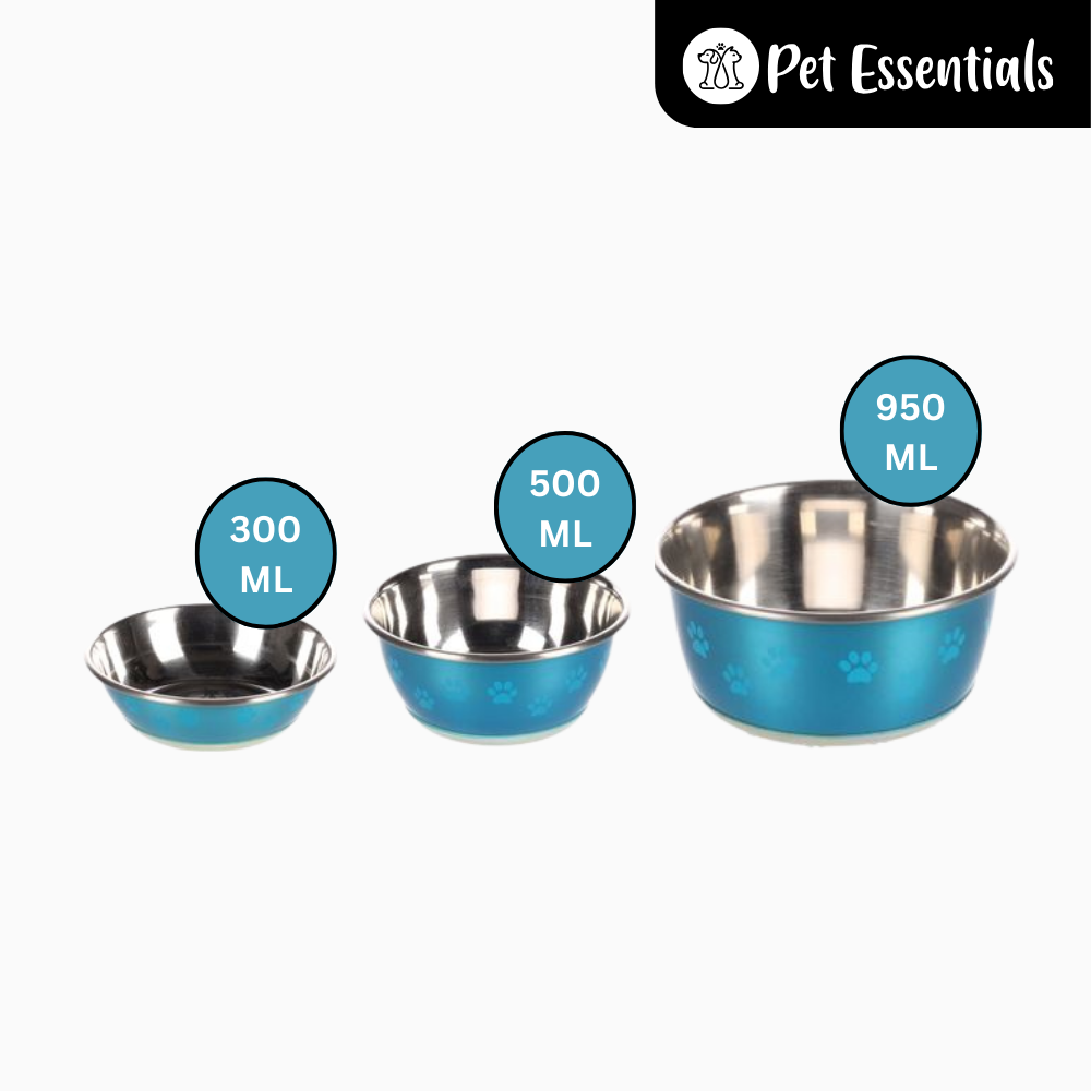 Flamingo Selecta Stainless Steel Printed Bowl Blue Made In Belgium