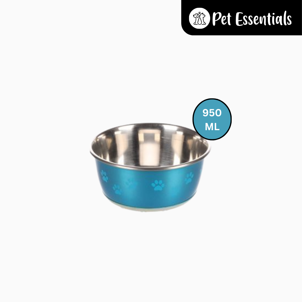 Flamingo Selecta Stainless Steel Printed Bowl Blue Made In Belgium