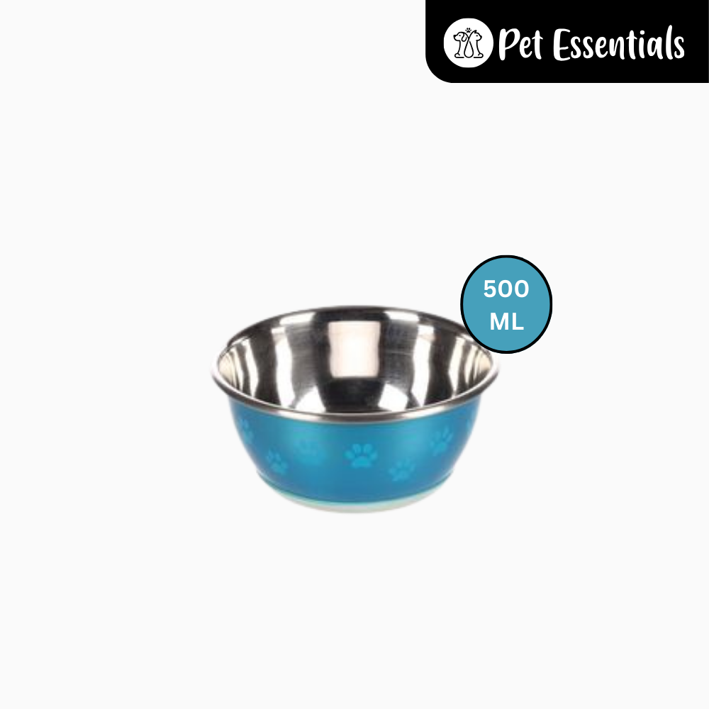 Flamingo Selecta Stainless Steel Printed Bowl Blue Made In Belgium