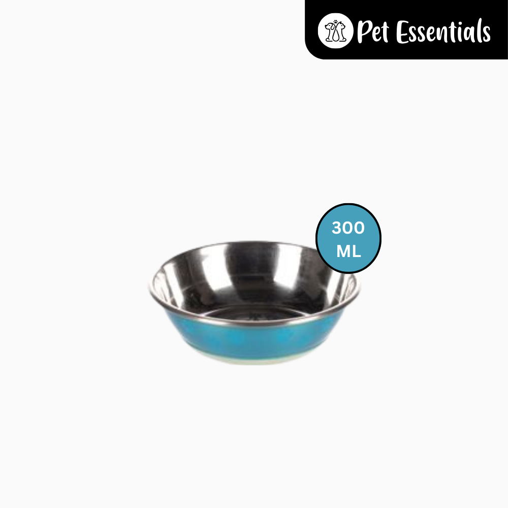 Flamingo Selecta Stainless Steel Printed Bowl Blue Made In Belgium