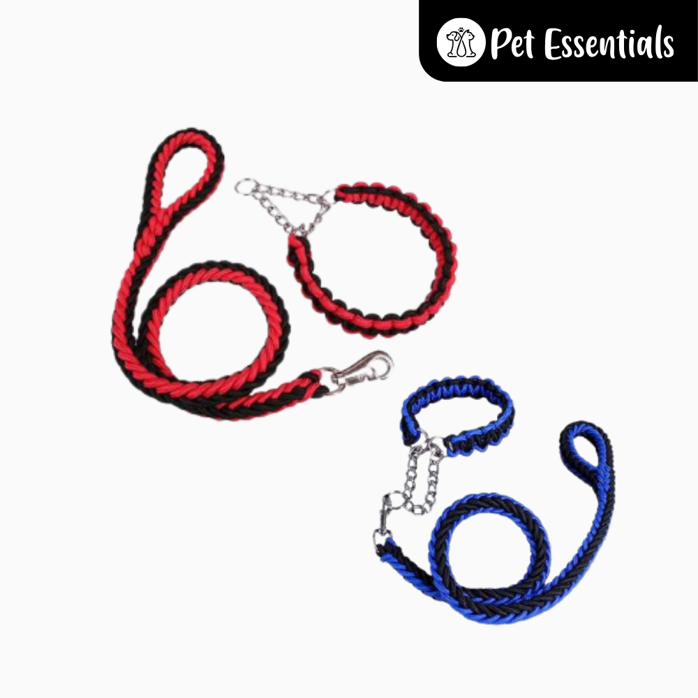 Heavy Duty Twisted Rope Leash With Collar