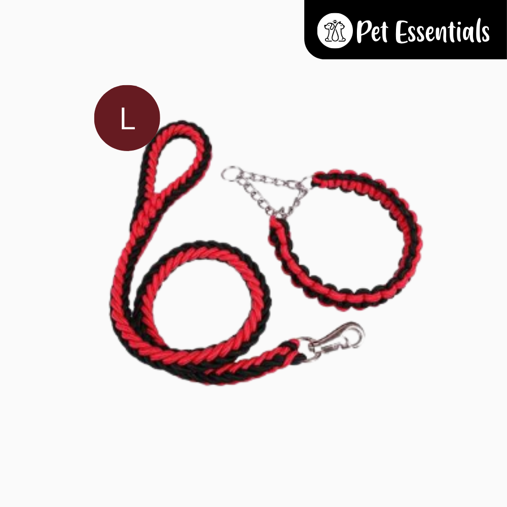 Heavy Duty Twisted Rope Leash With Collar