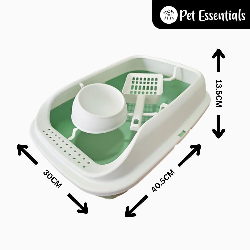Cat Litter Tray With Scooper & Bowl ( ZR 198-2 )