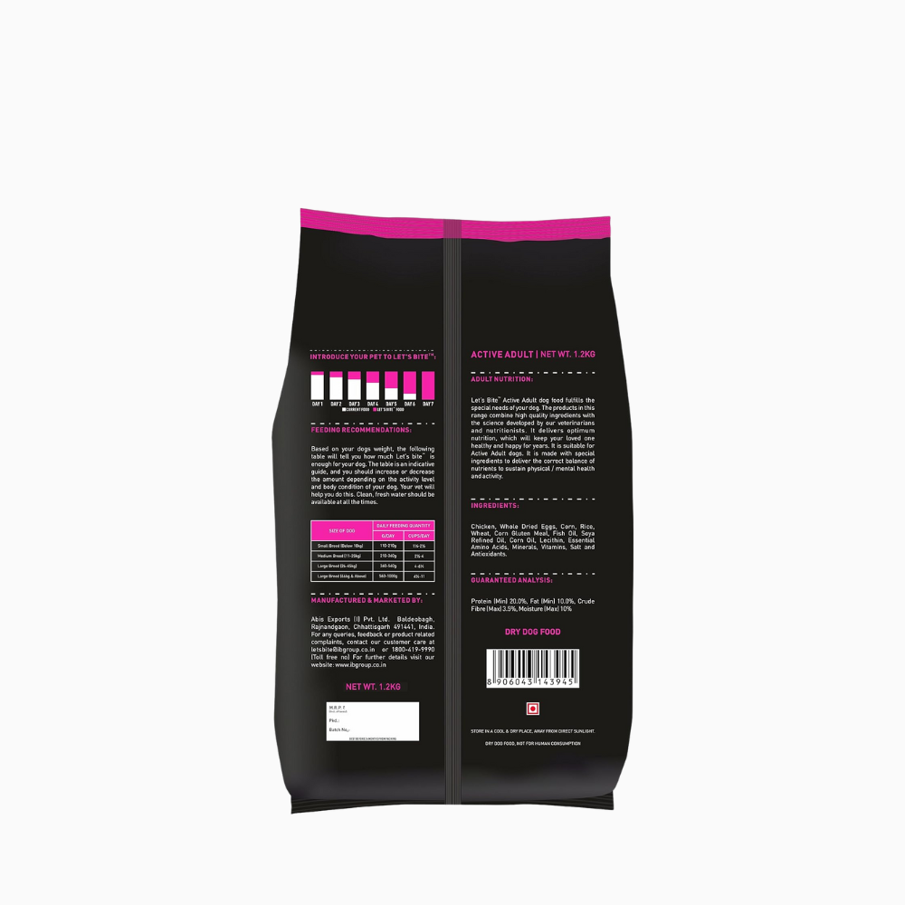 Let's Bite Active Adult Dog Food
