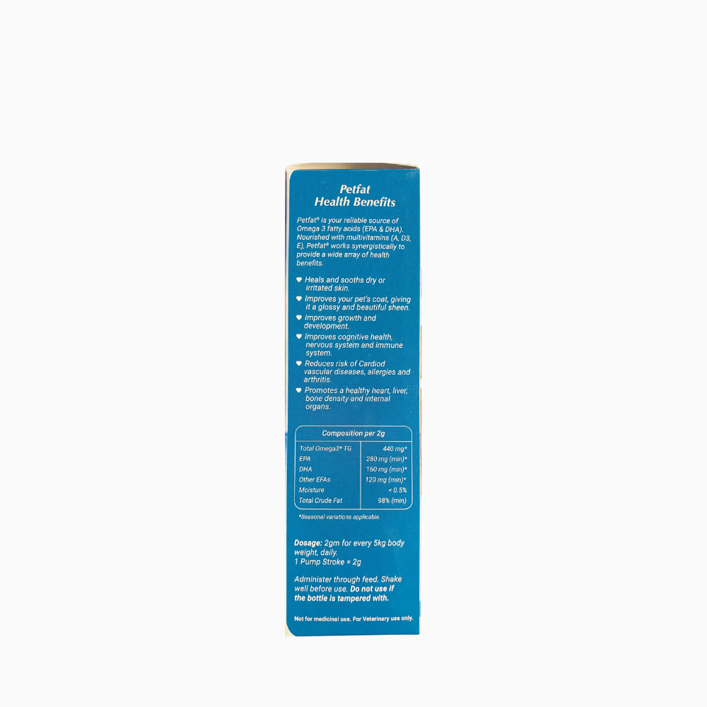 PetFat Natural Omega 3 liquid For Cats & Dogs