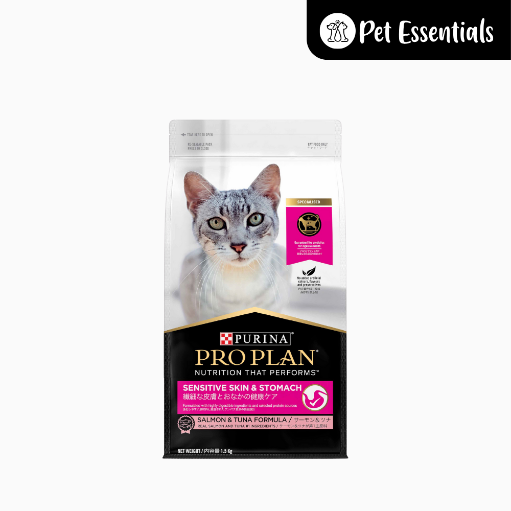 Purina Pro Plan Adult Cat Dry Food Sensitive Skin & Stomach (Salmon&Tuna)