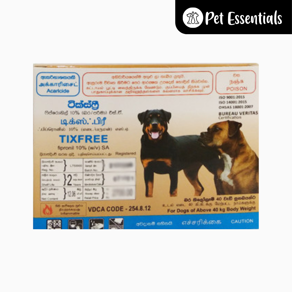 TixFree Spot On For Dogs ( Above 40Kg Weight )