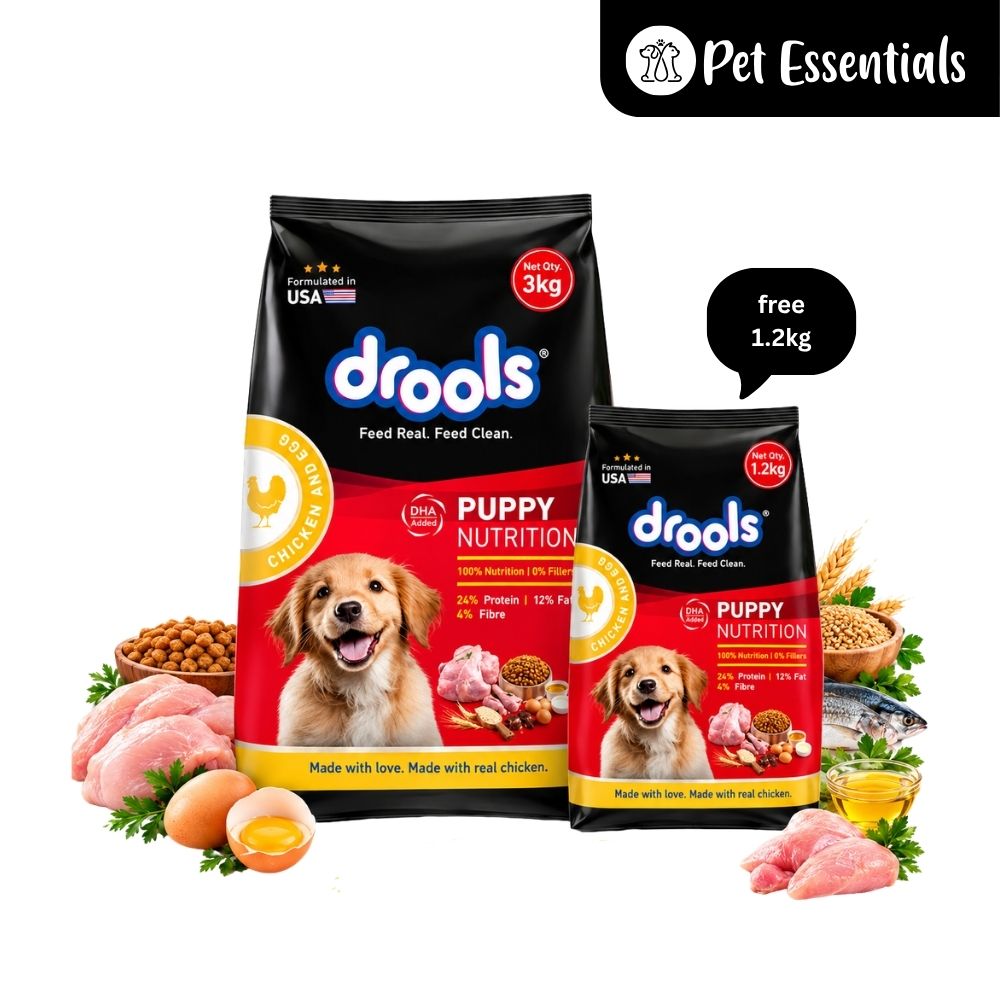 Drools Puppy Food 3kg ( 1.2kg Free )