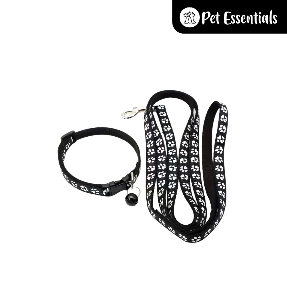 Printed Cat Leash With Collar