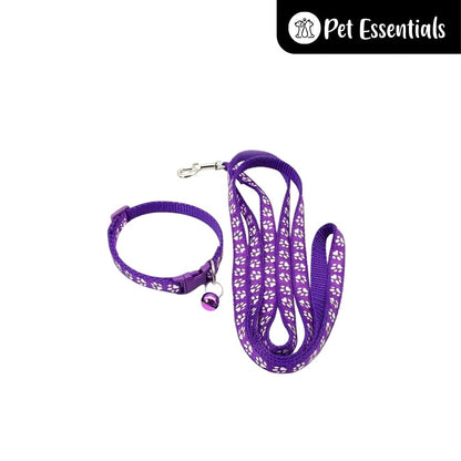 Printed Cat Leash With Collar
