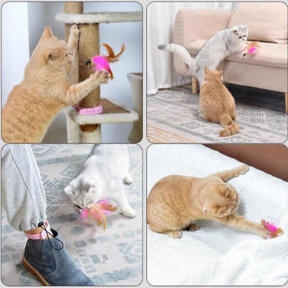 Cat Collar With Feather Stick