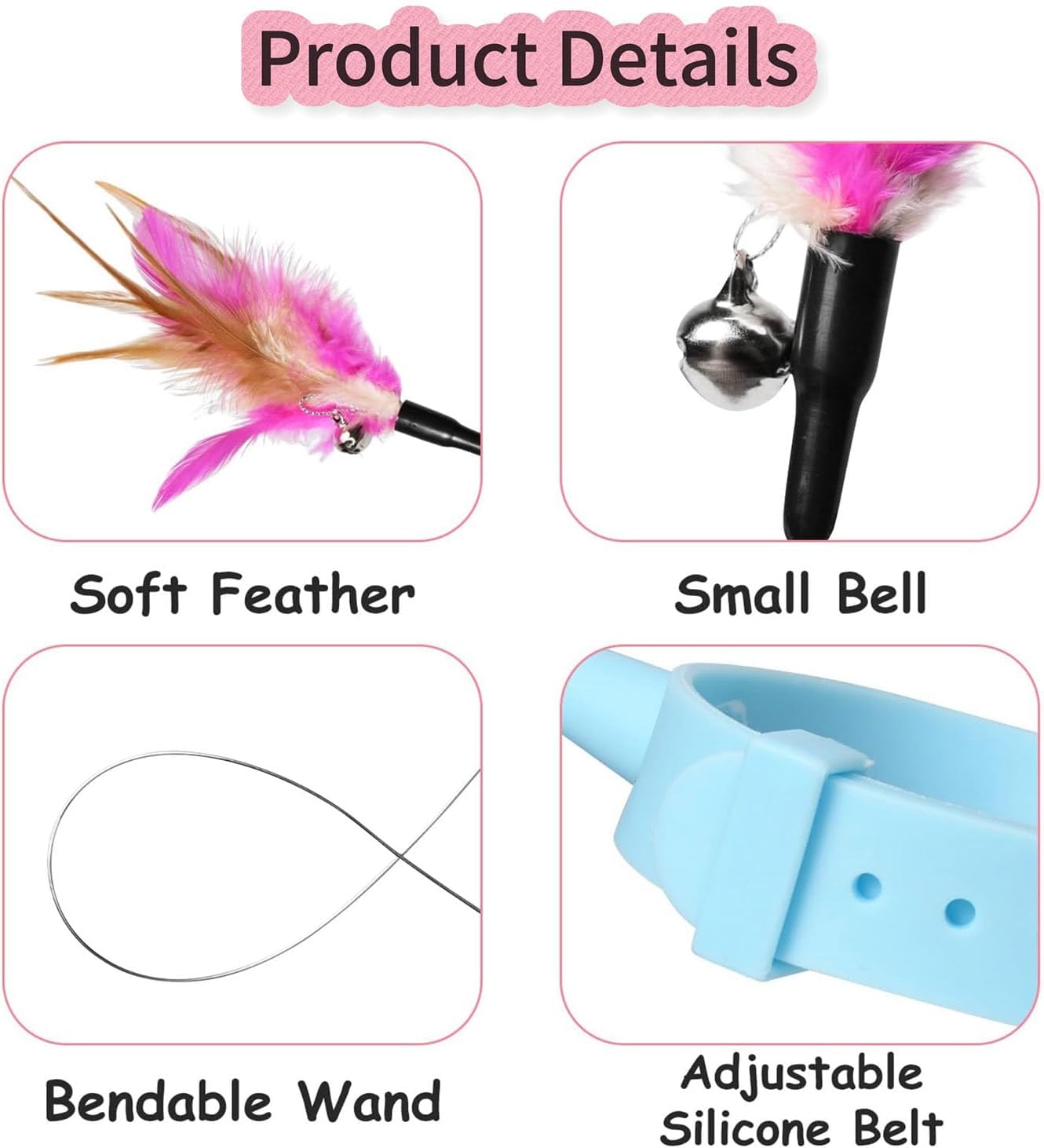 Cat Collar With Feather Stick