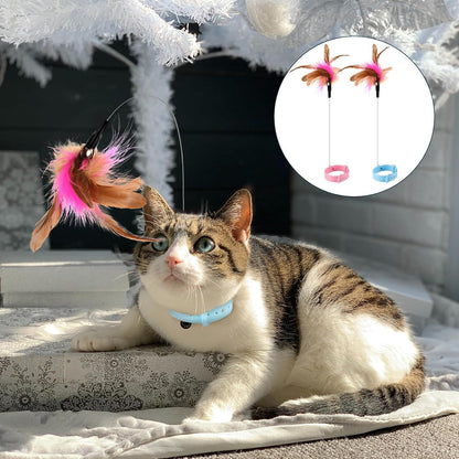 Cat Collar With Feather Stick