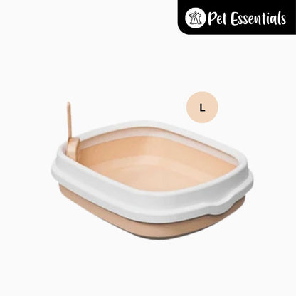 Cat Litter Tray & Scooper With Rim (8809)