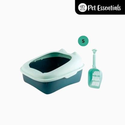 Cat Litter Tray & Scooper With Rim ( CW321 )