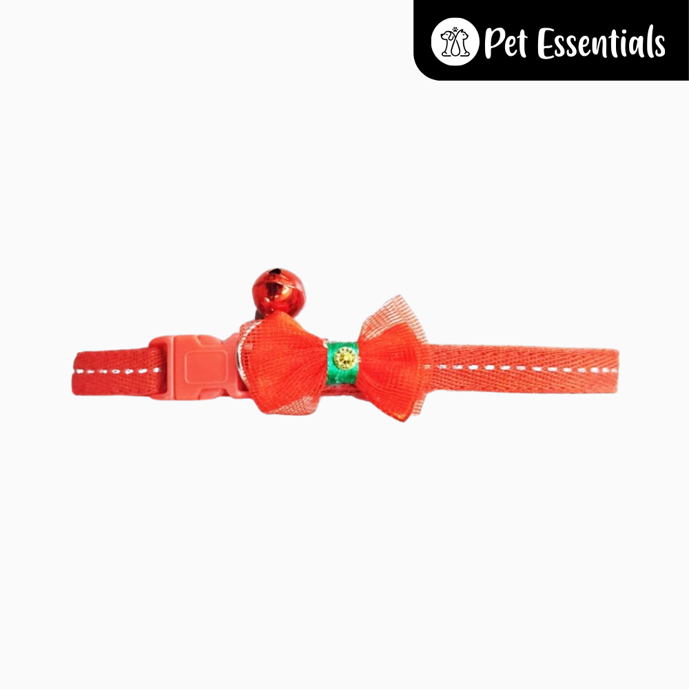 Cat Collar With Bell And Bow