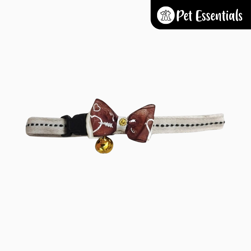 Cat Collar With Bell And Bow