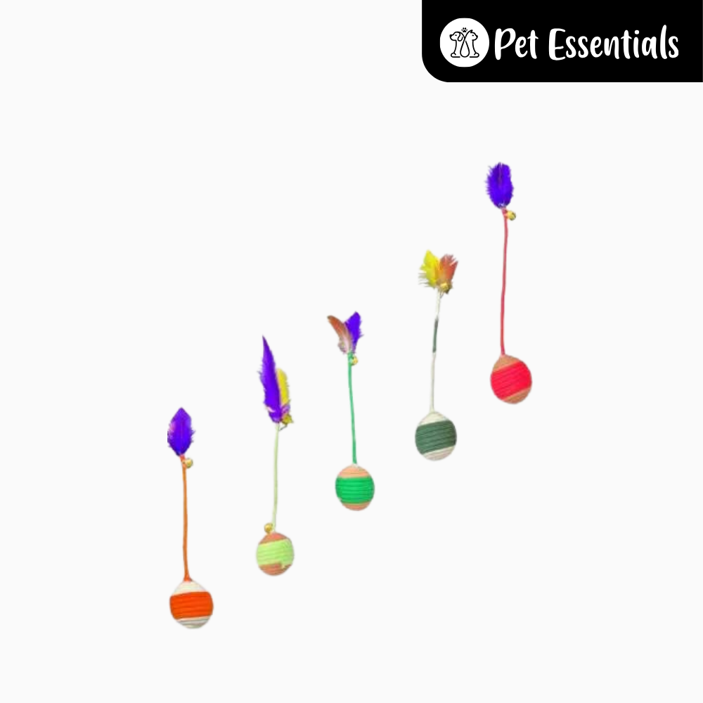 Cat Feather Toy With Long Stick