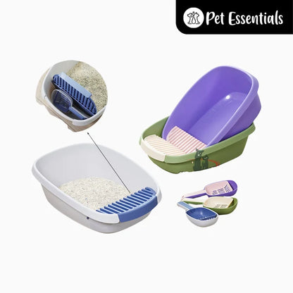 Cat Litter Tray With Scooper ( ZR 378-19 )