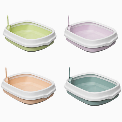 Cat Litter Tray & Scooper With Rim (8809)