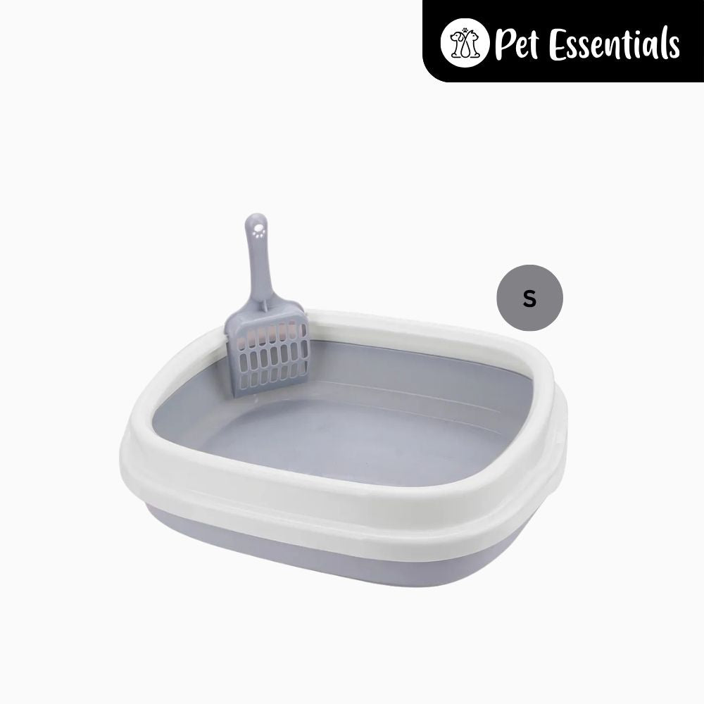 Cat Litter Tray & Scooper With Rim (8809)