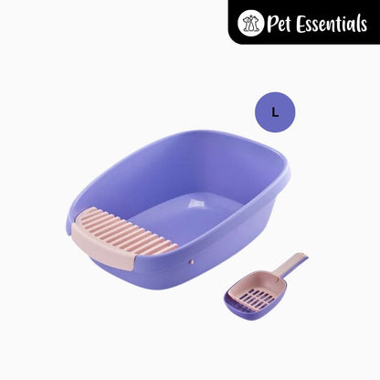 Cat Litter Tray With Scooper ( ZR 378-19 )