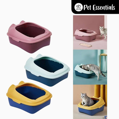 Cat Litter Tray & Scooper With Rim ( CW321 )