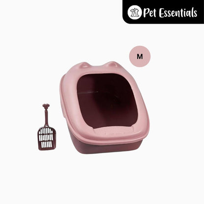 Cat Litter Tray & Scooper With Rim ( CW321 )