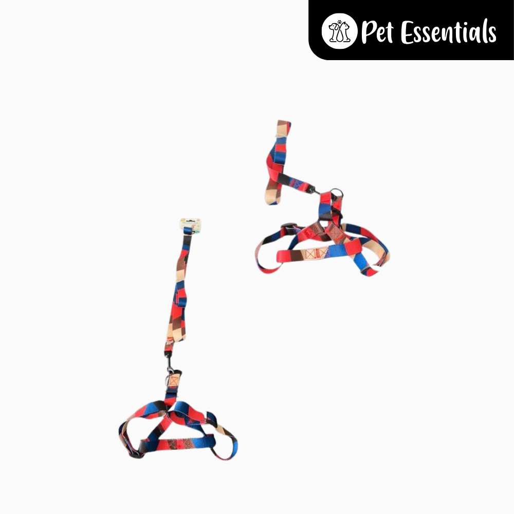 Printed Puppy Harness With Leash