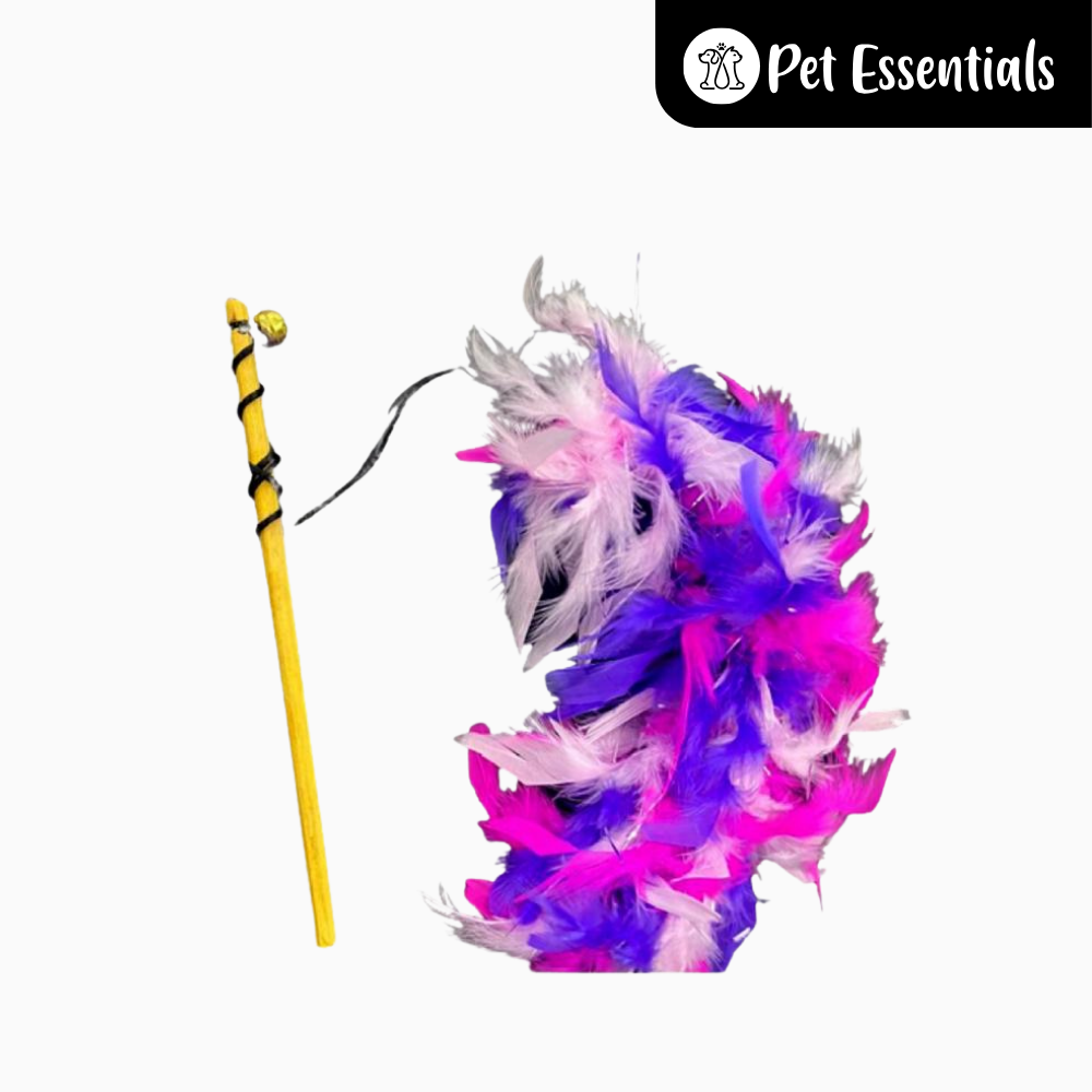 Wooden Stick Cat Feather Toy
