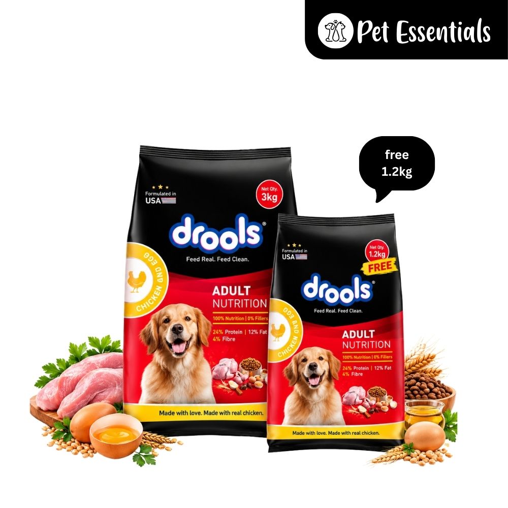 Drools Adult Dog Food 3Kg ( 1.2kg Free )
