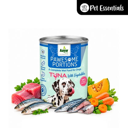 Aayur Pawesome Portions Canned Wet Food Tuna With Veggies