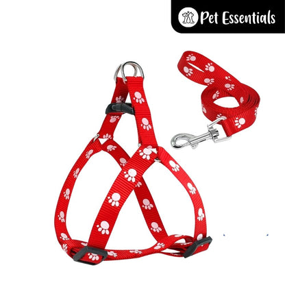 Printed Cat Harness With Leash