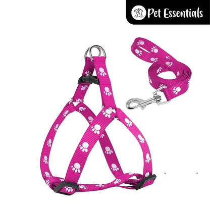 Printed Cat Harness With Leash