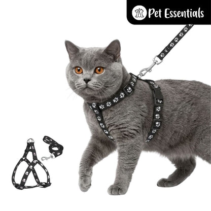 Printed Cat Harness With Leash