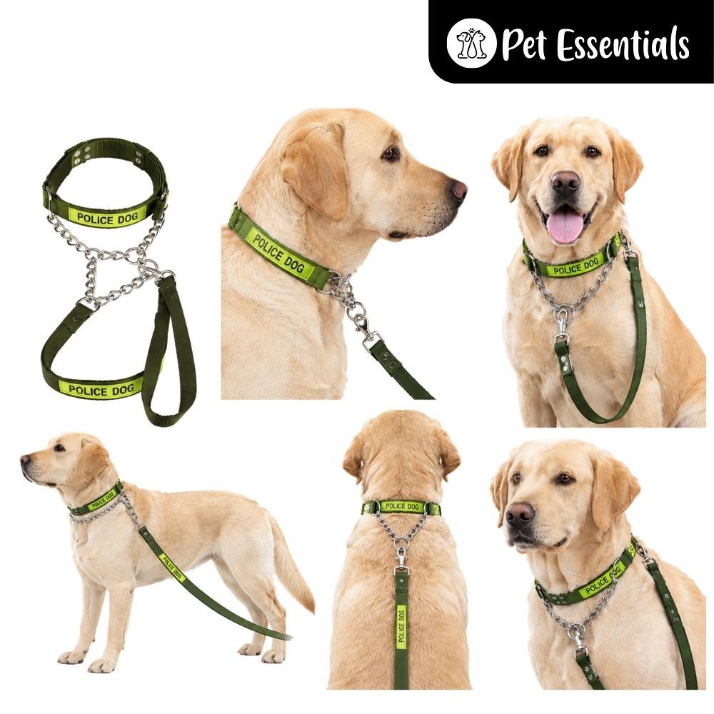 Police Dog Leash With Adjustable Collar