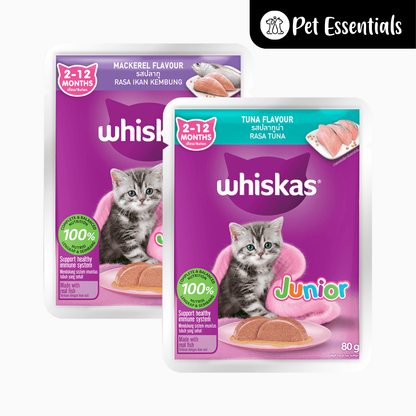 whiskas wet food junior 2-12 months 80g