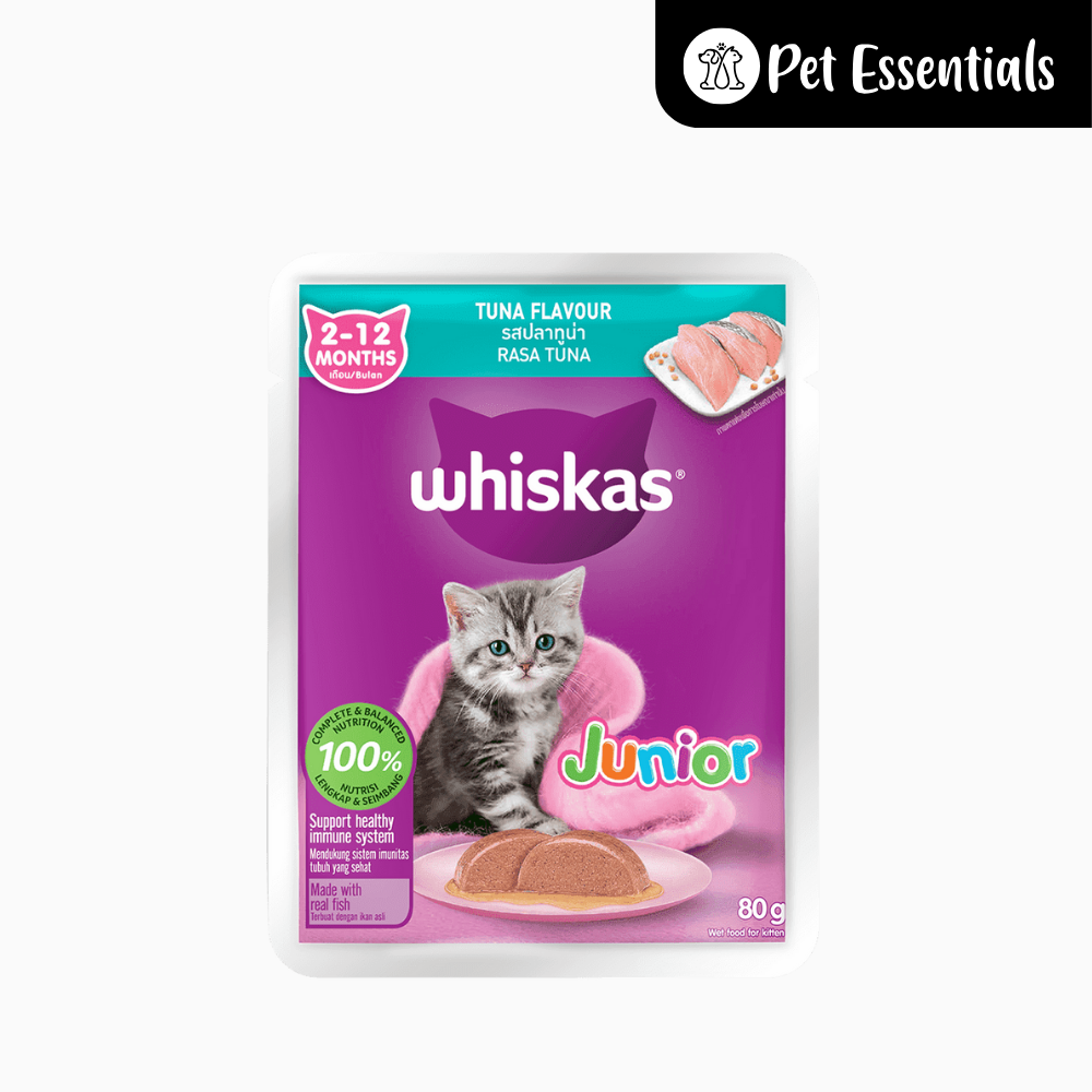 whiskas wet food junior 2-12 months 80g